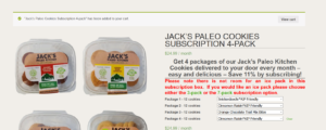 jack paleo cookies subscription 4 pack